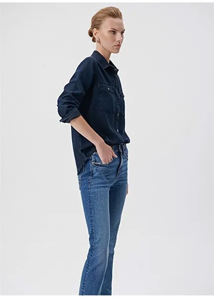 Женская джинсовая рубашка с воротником Slim Fit M122748-23171-FREYA Mavi