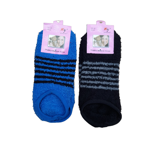 Подследники Soft, 2 пары, размер 37/41, голубой, черный