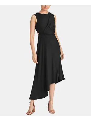 Женское черное асимметричное платье-футляр RACHEL ROY с драпировкой и круглым вырезом 6