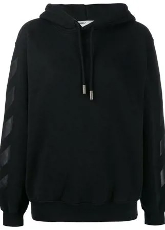Off-White худи с полосками и длинными рукавами