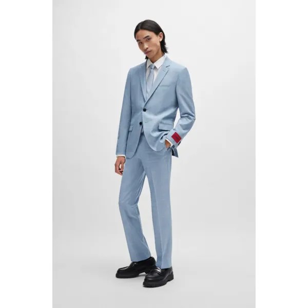 Куртка очень узкого кроя из ткани, имитирующей лен. Hugo, цвет Light Blue