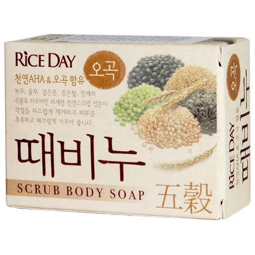 Мыло кусковое CJ Lion Rice Day С экстрактом пяти злаков, 100 г