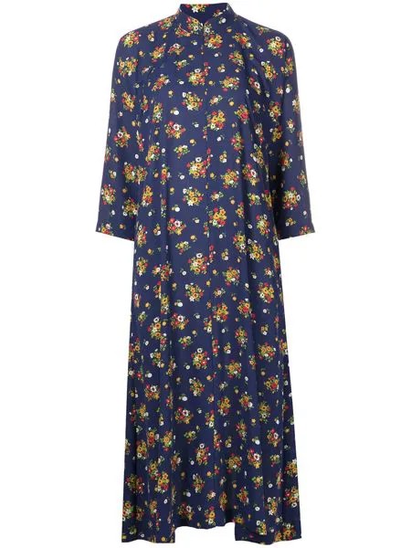 Comme Des Garçons Comme Des Garçons платье-рубашка с воротником-стойкой и цветочным принтом