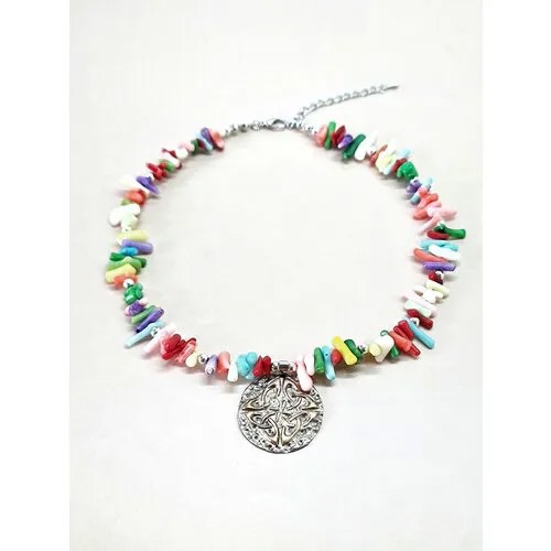 Чокер на шею ENJOY Mandala из коралла, ожерелье, бусы, украшение с подвеской ручной работы