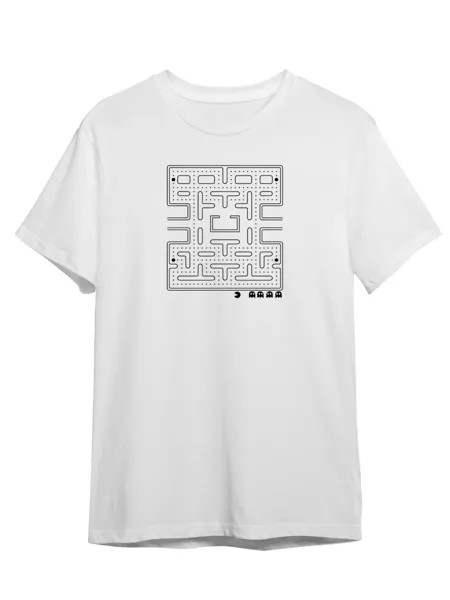 Футболка унисекс Каждому Своё Pacman/Пакман/Pixel GMRT4 белая S