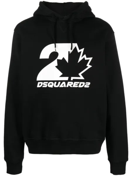 Dsquared2 худи с кулиской и логотипом, черный