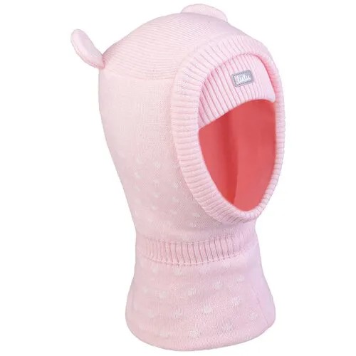 Шапка шлем TuTu для девочек зимняя, размер 42-46, розовый
