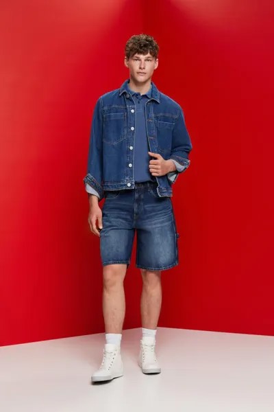 Футболка с воротником Esprit, синий
