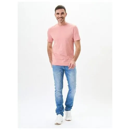 Футболка Uzcotton футболка мужская UZCOTTON однотонная базовая хлопковая, размер 44-46\S, розовый