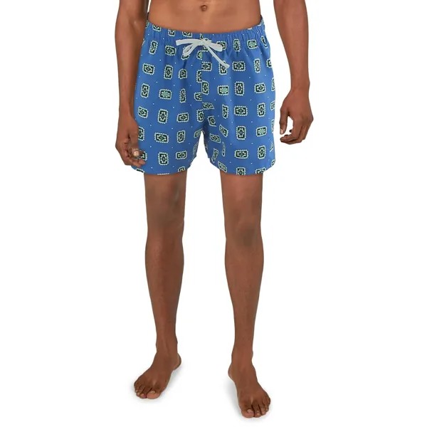 Мужские быстросохнущие плавки Boarshort Lacoste, цвет Blue/White