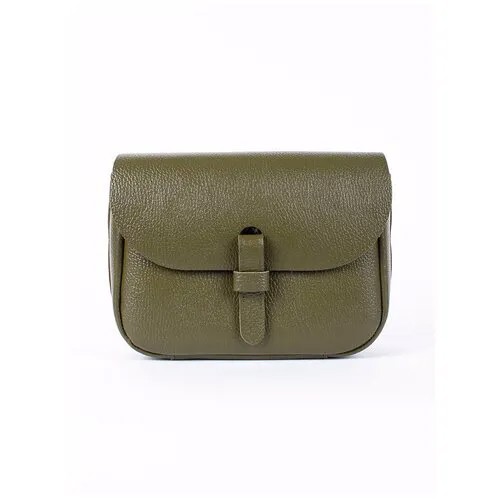 Женская сумка через плечо из натуральной кожи хаки A016 khaki grain