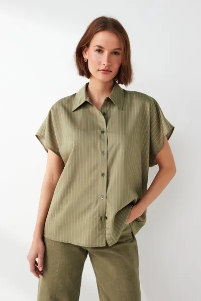 Рубашка окироу American Vintage, зеленый