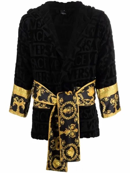 Versace халат I Love Baroque, черный