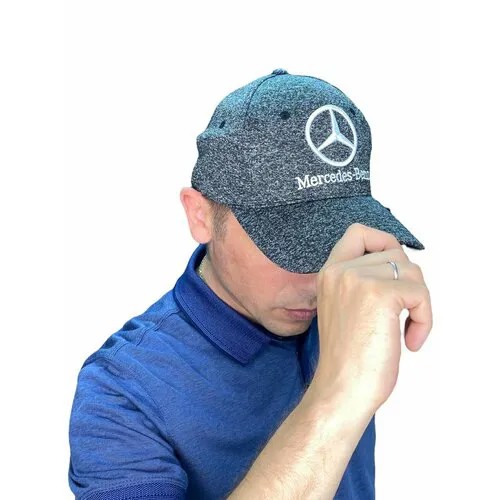 Бейсболка Mercedes-Benz Бейсболка Mercedes, размер 57-59, серый меланж