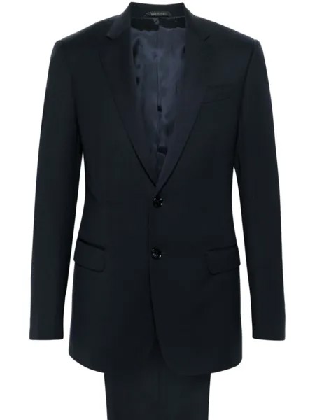 Giorgio Armani костюм из вирджинской шерсти с однобортным пиджаком, синий