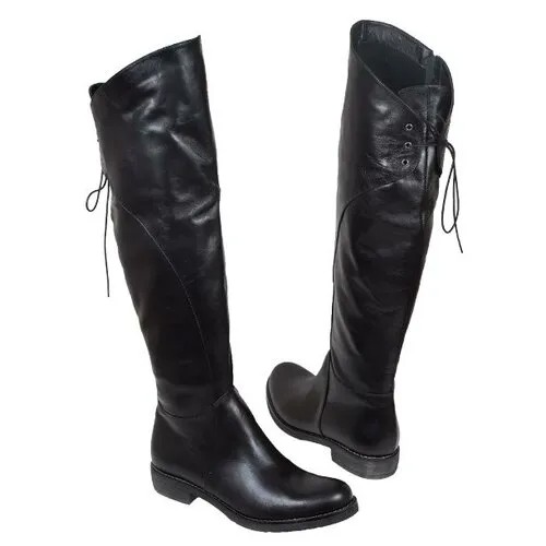 Женские кожаные сапоги Mara Coppi MC-1383/418/KATJA NERO KOC