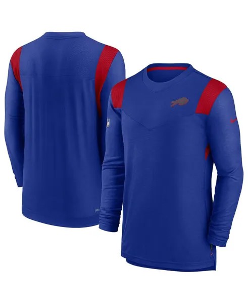 Мужская футболка с длинным рукавом royal buffalo bills sideline tonal logo performance player Nike