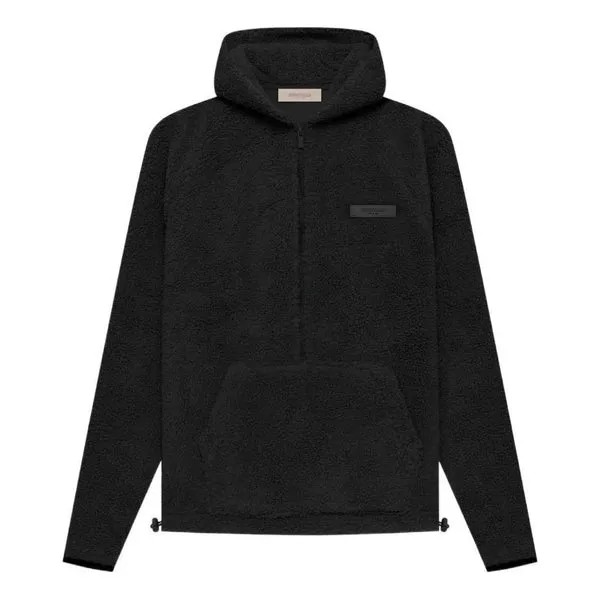 Толстовка Fear of God Essentials SS22 Polar Fleece Half Zip Hoodie 'Iron'