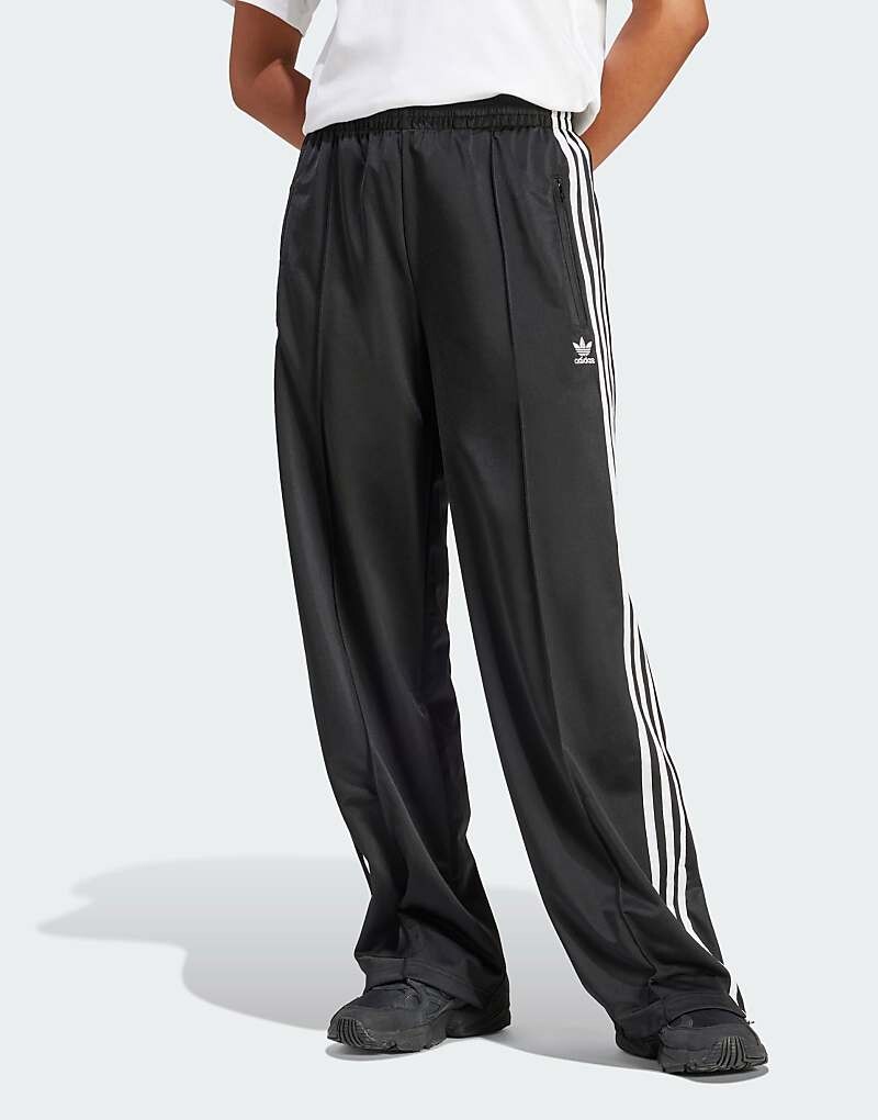 Adidas Originals – Firebird – черные спортивные брюки свободного кроя