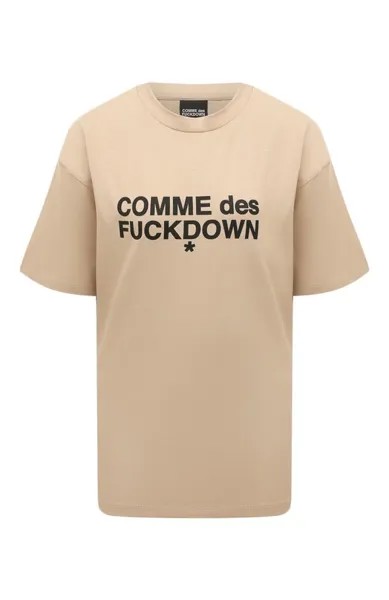 Хлопковая футболка Comme des Fuckdown