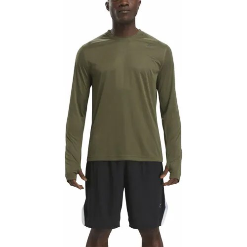 Лонгслив спортивный Reebok, размер XL, , зеленый