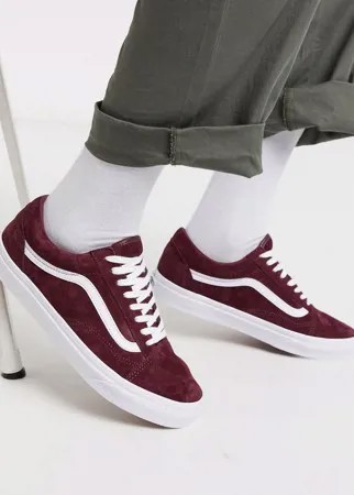 Бордовые кроссовки Vans Old Skool-Красный