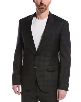 Мужской шерстяной костюм приталенного кроя Boss Hugo Boss, 2 шт., серый, 44 л