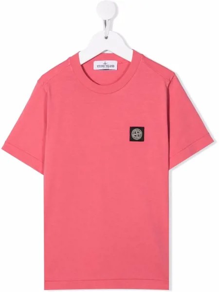 Stone Island Junior футболка с нашивкой-логотипом