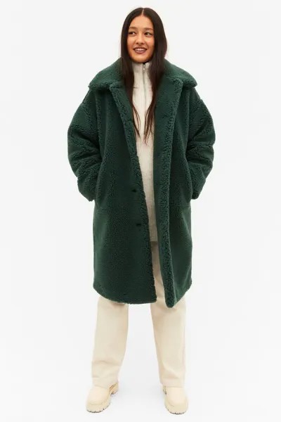 Пальто женское Monki 1123955004 зеленое XS (доставка из-за рубежа)