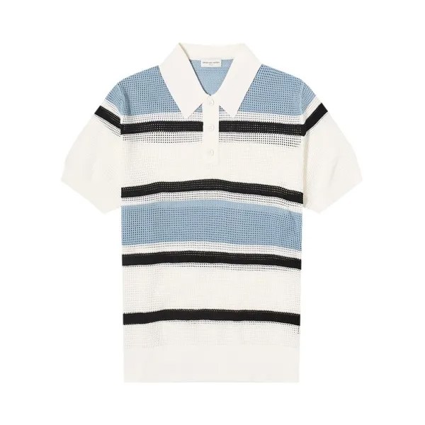 Поло Dries Van Noten Mindo Stripe 'White', белый