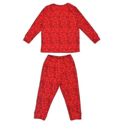Пижама для мальчика, цвет красный, рост 74-80 см./В упаковке шт: 1