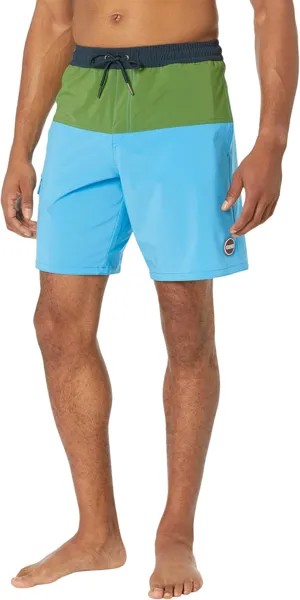 Плавки COLMAR 45 cm Three-Color Stretch Quick Dry Swim Trunks, цвет River/Grass/Navy