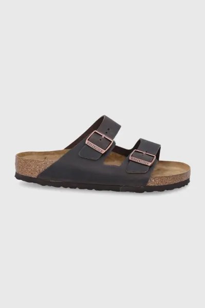 Кожаные шлепанцы Arizona Birkenstock, коричневый