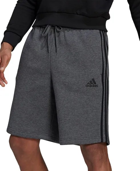 Мужские шорты Adidas 3 Stripes 10 Fleece, темно-серый