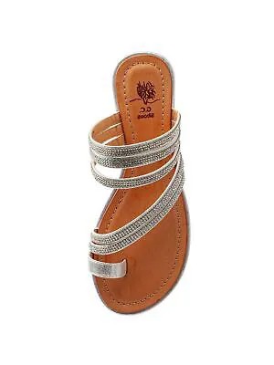 GC SHOES Женские шлепанцы на танкетке с круглым носком Silver Harmonie, размер 7,5 м