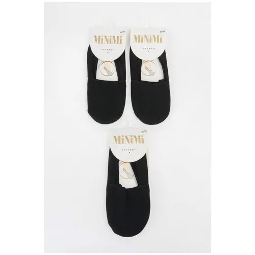 Мягкие эластичные подследники с плотным ворсом MINI VELOUR, 3 пары Minimi MINI VELOUR Nero Черный 35-38