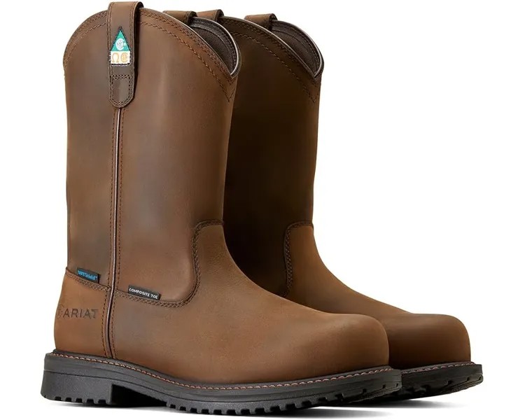 Ботинки Ariat RigTEK II Waterproof Composite Toe Work Boots, коричневый