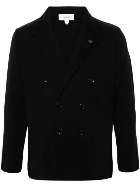 Lardini двубортный кардиган, черный