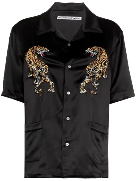 Alexander Wang tiger-motif satin shirt