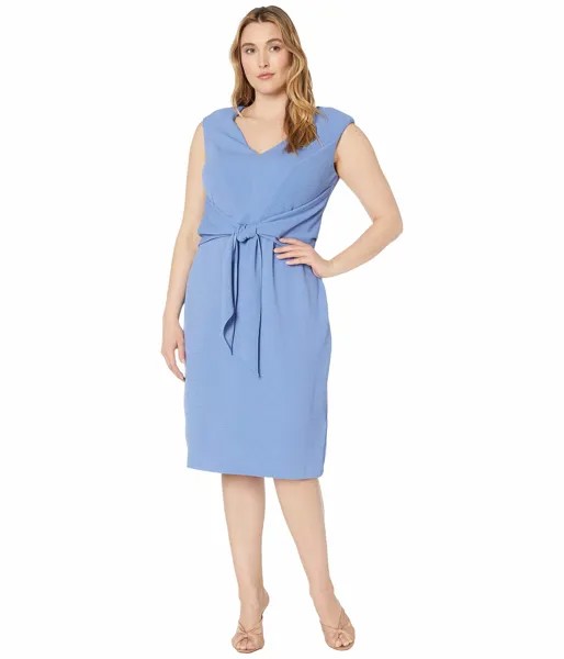 Платье Adrianna Papell, Plus Size Rio Knit Draped Tie Sheath Dress
