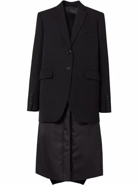 Burberry шерстяной пиджак со съемной деталью