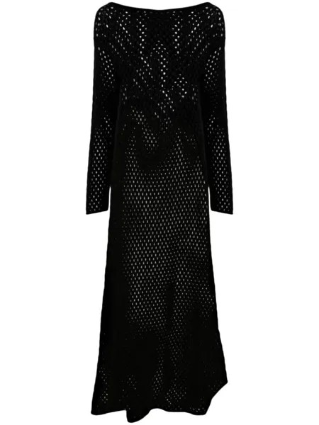 Semicouture платье макси рыхлой вязки, черный