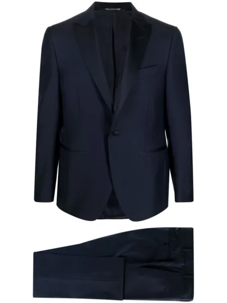 Canali вечерний костюм с однобортным пиджаком, синий