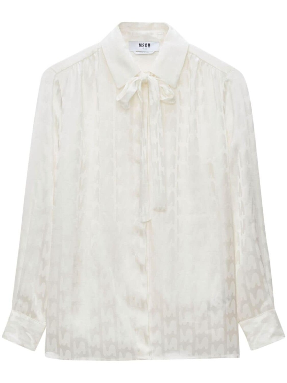 MSGM рубашка в технике деворе, белый
