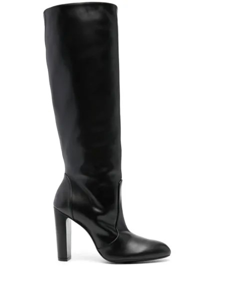 Stuart Weitzman сапоги с миндалевидным носком, черный