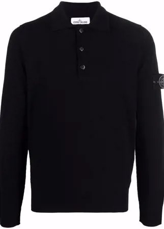 Stone Island рубашка поло Compass с длинными рукавами