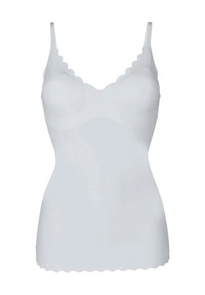 Женская майка из микрофибры Micro Essentials с фестонами SKINY, белый