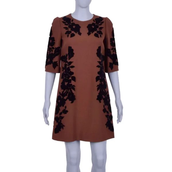 Dolce - Gabbana Платье в стиле барокко с вышивкой Браун Платье Коричневый Черный 07130