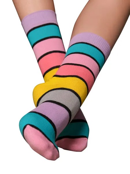 Носки женские LAMBONIKA Трендики разноцветные 35-37