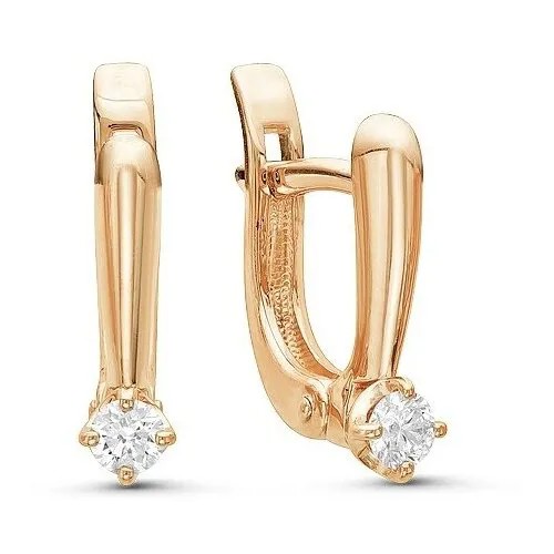 Серьги Бриллианты Костромы, красное золото, 585 проба, бриллиант